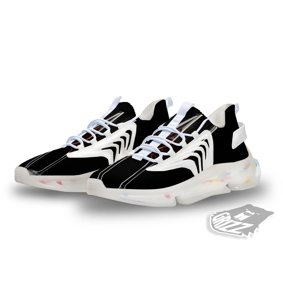 Wine Glasses Print White Gym Shoes-grizzshop