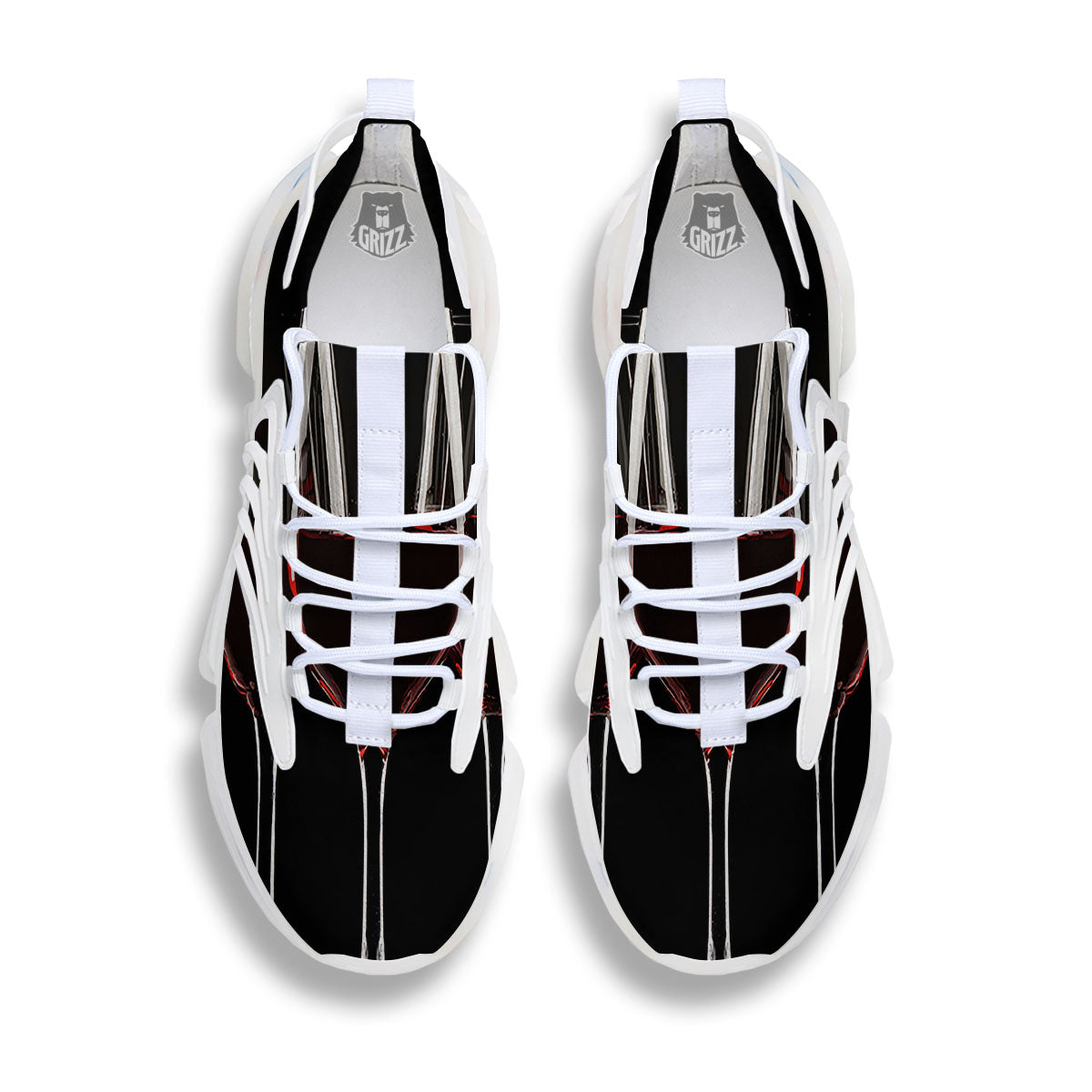 Wine Glasses Print White Gym Shoes-grizzshop