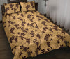 Wine Grape Pattern Print Bed Set Quilt-grizzshop