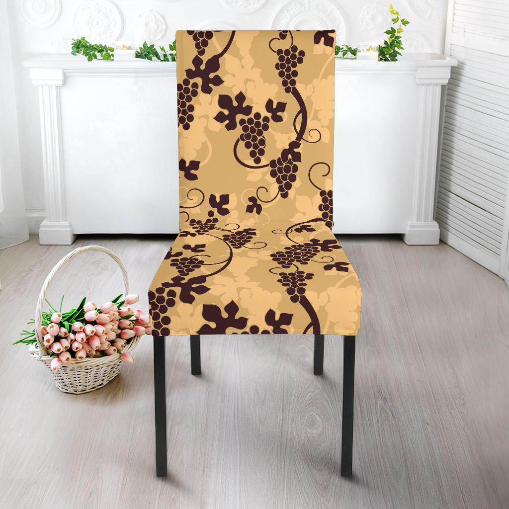 Wine Grape Pattern Print Chair Cover-grizzshop