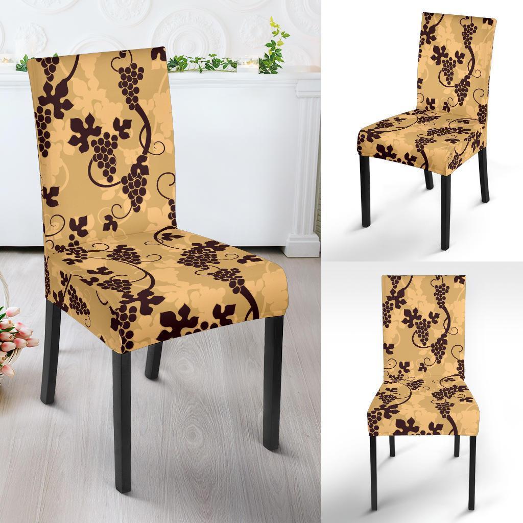 Wine Grape Pattern Print Chair Cover-grizzshop