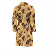 Wine Grape Pattern Print Men Long Robe-grizzshop