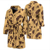 Wine Grape Pattern Print Men Long Robe-grizzshop