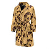 Wine Grape Pattern Print Men Long Robe-grizzshop