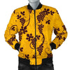 Wine Grape Pattern Print Men's Bomber Jacket-grizzshop