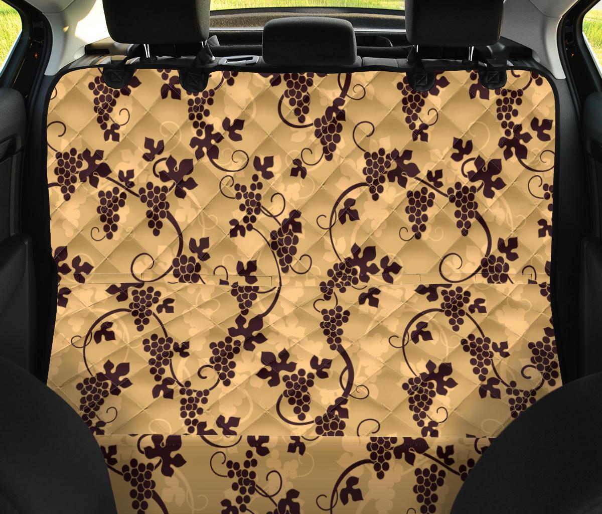 Wine Grape Pattern Print Pet Car Seat Cover-grizzshop
