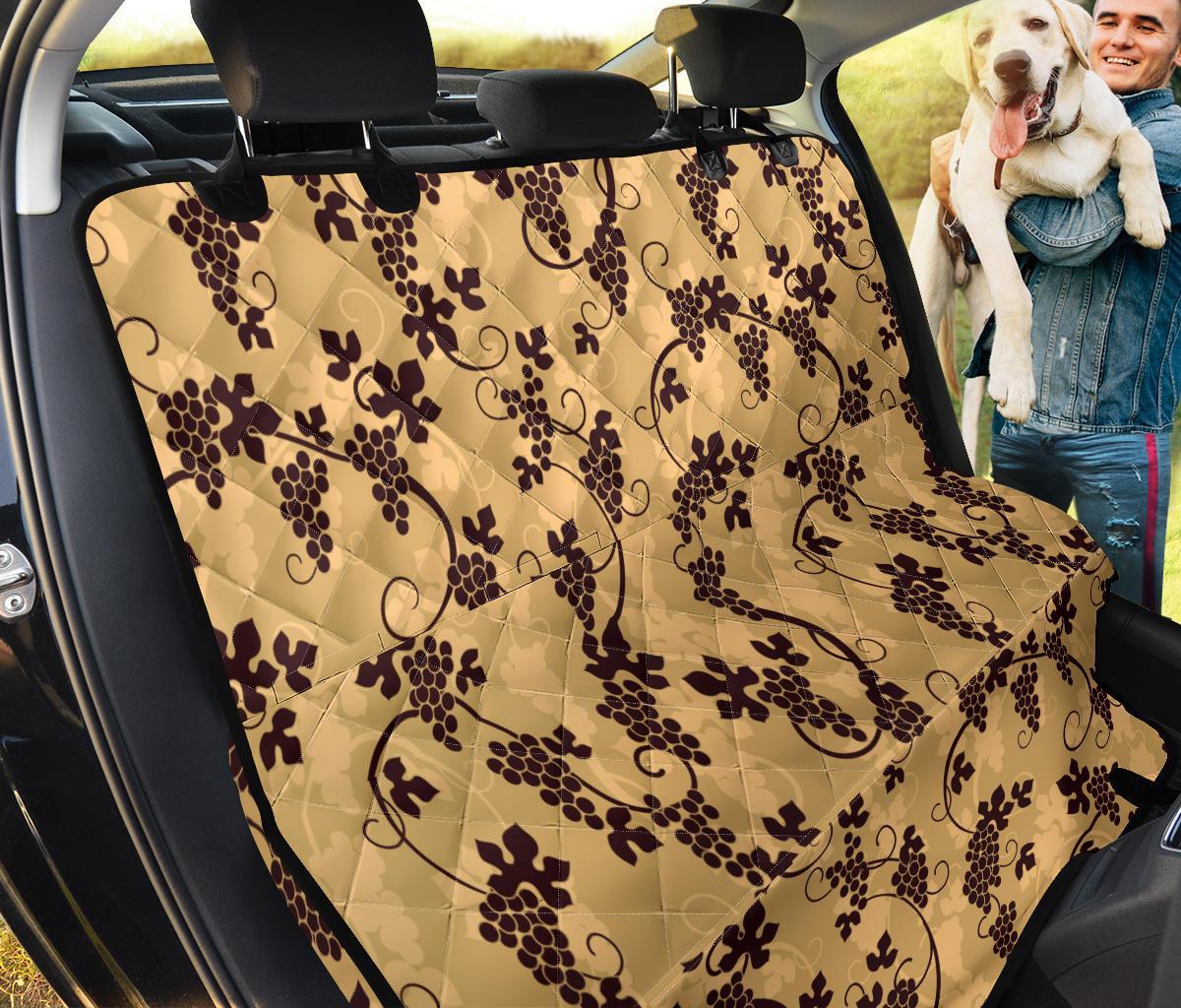 Wine Grape Pattern Print Pet Car Seat Cover-grizzshop