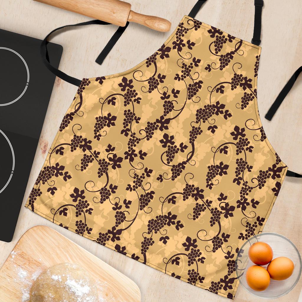 Wine Grape Pattern Print Women's Apron-grizzshop