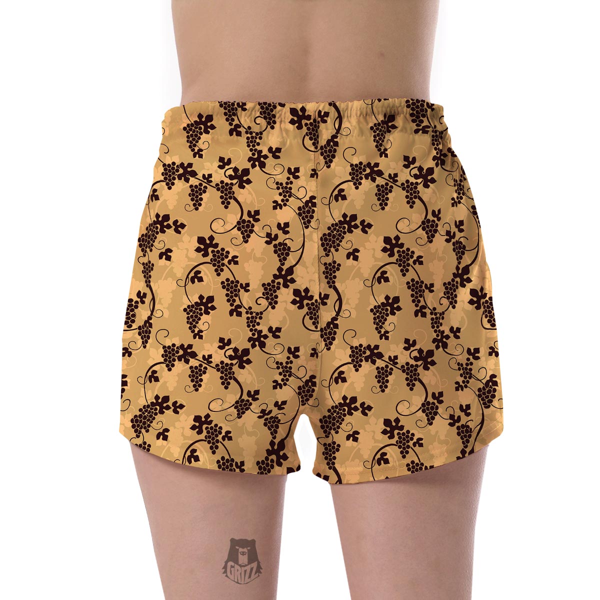 Wine Grape Pattern Print Women's Shorts-grizzshop
