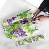 Wine Grape Print Pattern Automatic Foldable Umbrella-grizzshop