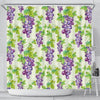 Wine Grape Print Pattern Bathroom Shower Curtain-grizzshop