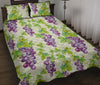 Wine Grape Print Pattern Bed Set Quilt-grizzshop