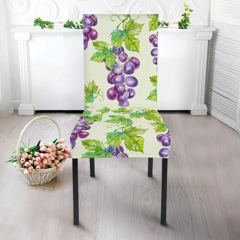 Wine Grape Print Pattern Chair Cover-grizzshop