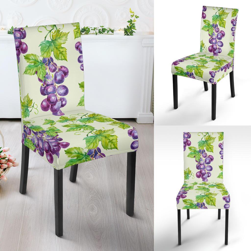 Wine Grape Print Pattern Chair Cover-grizzshop