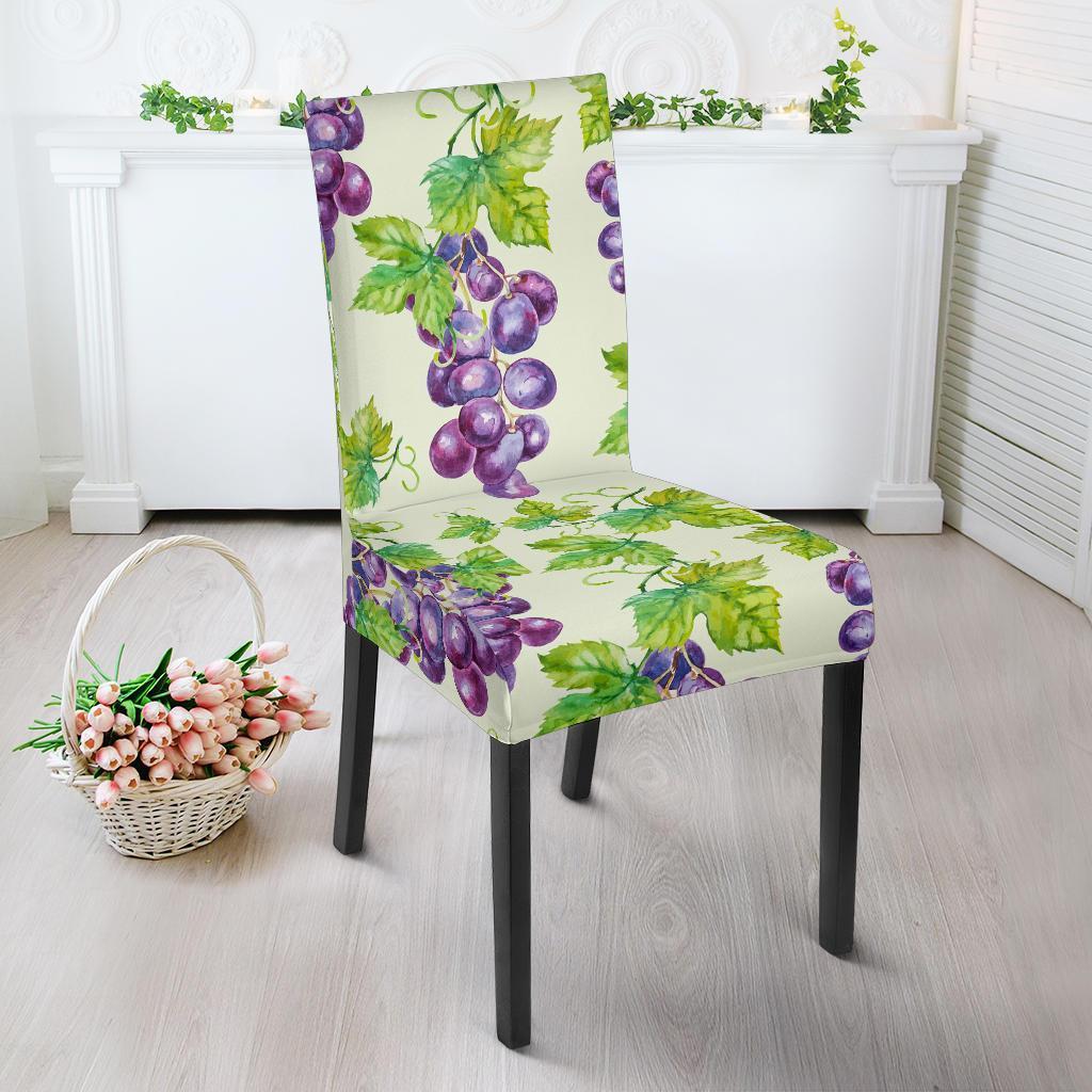 Wine Grape Print Pattern Chair Cover-grizzshop