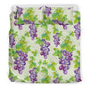 Wine Grape Print Pattern Duvet Cover Bedding Set-grizzshop