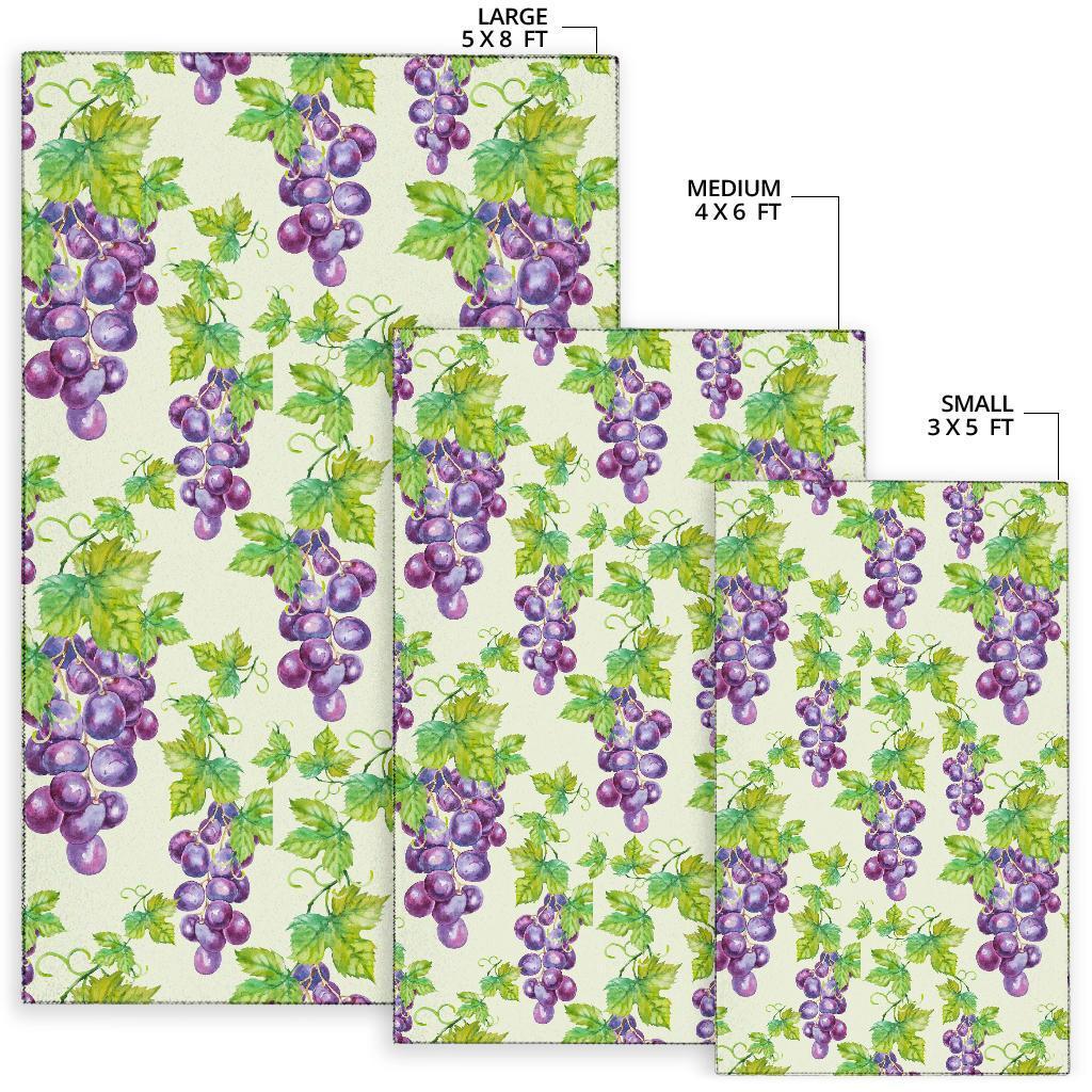 Wine Grape Print Pattern Floor Mat-grizzshop