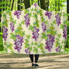 Wine Grape Print Pattern Hooded Blanket-grizzshop