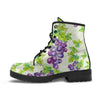 Wine Grape Print Pattern Men Women Leather Boots-grizzshop