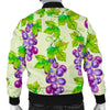 Wine Grape Print Pattern Men's Bomber Jacket-grizzshop