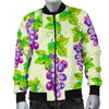 Wine Grape Print Pattern Men's Bomber Jacket-grizzshop