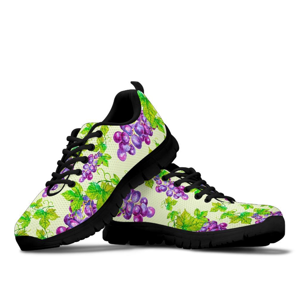 Wine Grape Print Pattern Sneaker Shoes For Men Women-grizzshop