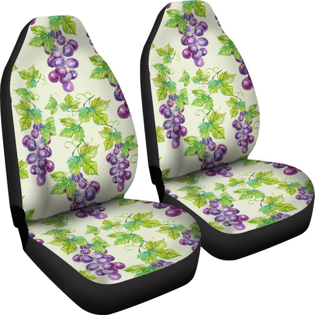 Wine Grape Print Pattern Universal Fit Car Seat Covers-grizzshop