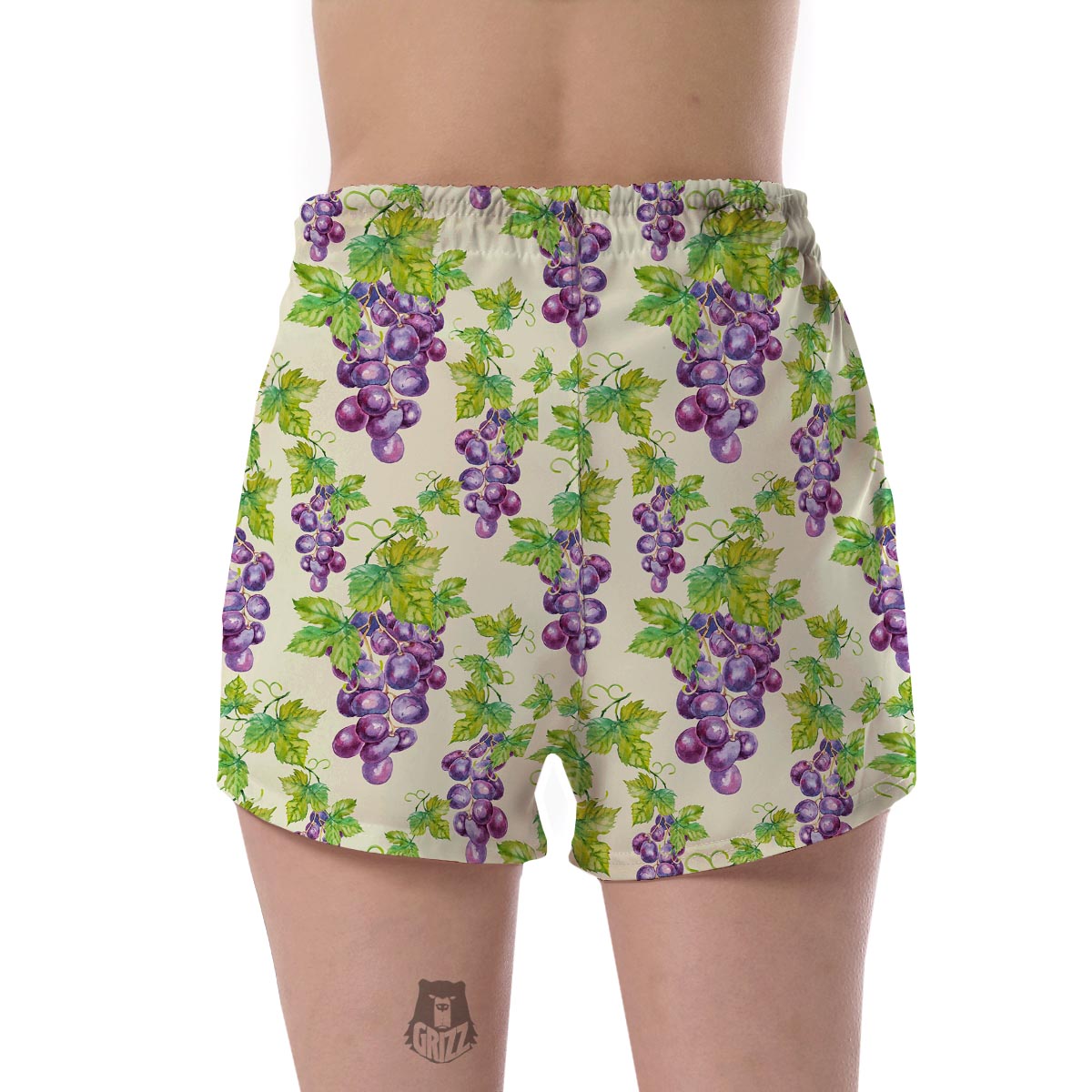 Wine Grape Print Pattern Women's Shorts-grizzshop