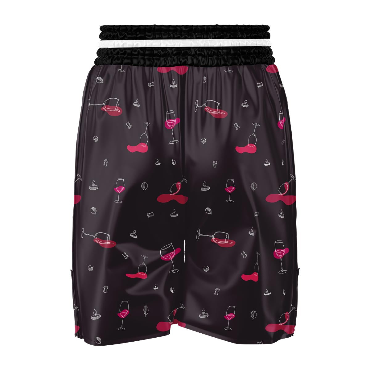 Wine Splash Print Pattern Boxing Shorts-grizzshop