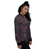 Wine Splash Print Pattern Women's Bomber Jacket-grizzshop