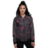 Wine Splash Print Pattern Women's Bomber Jacket-grizzshop