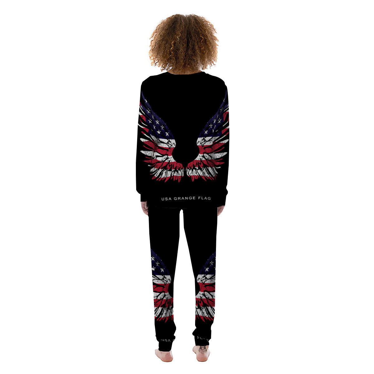 Wing Flag American Print Women's Pajamas-grizzshop