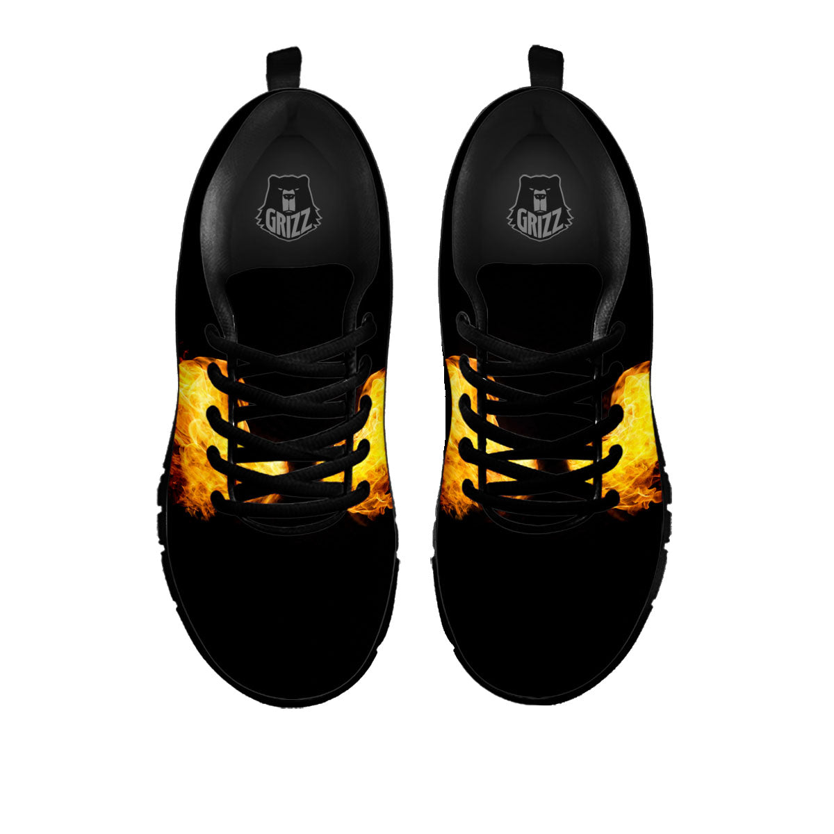 Wings Flame Print Black Sneaker-grizzshop