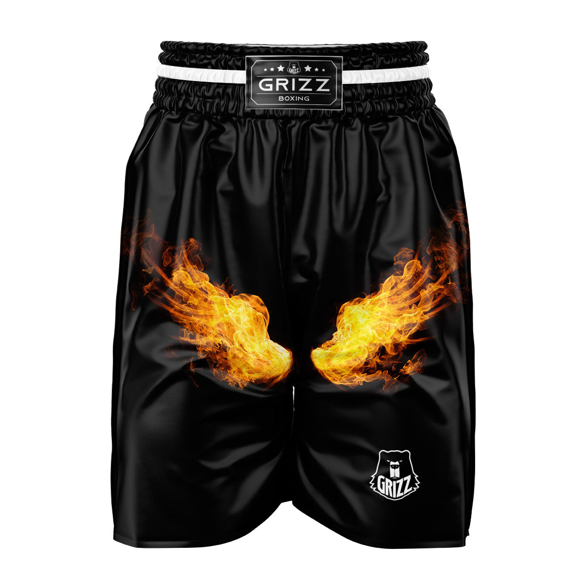 Wings Flame Print Boxing Shorts-grizzshop