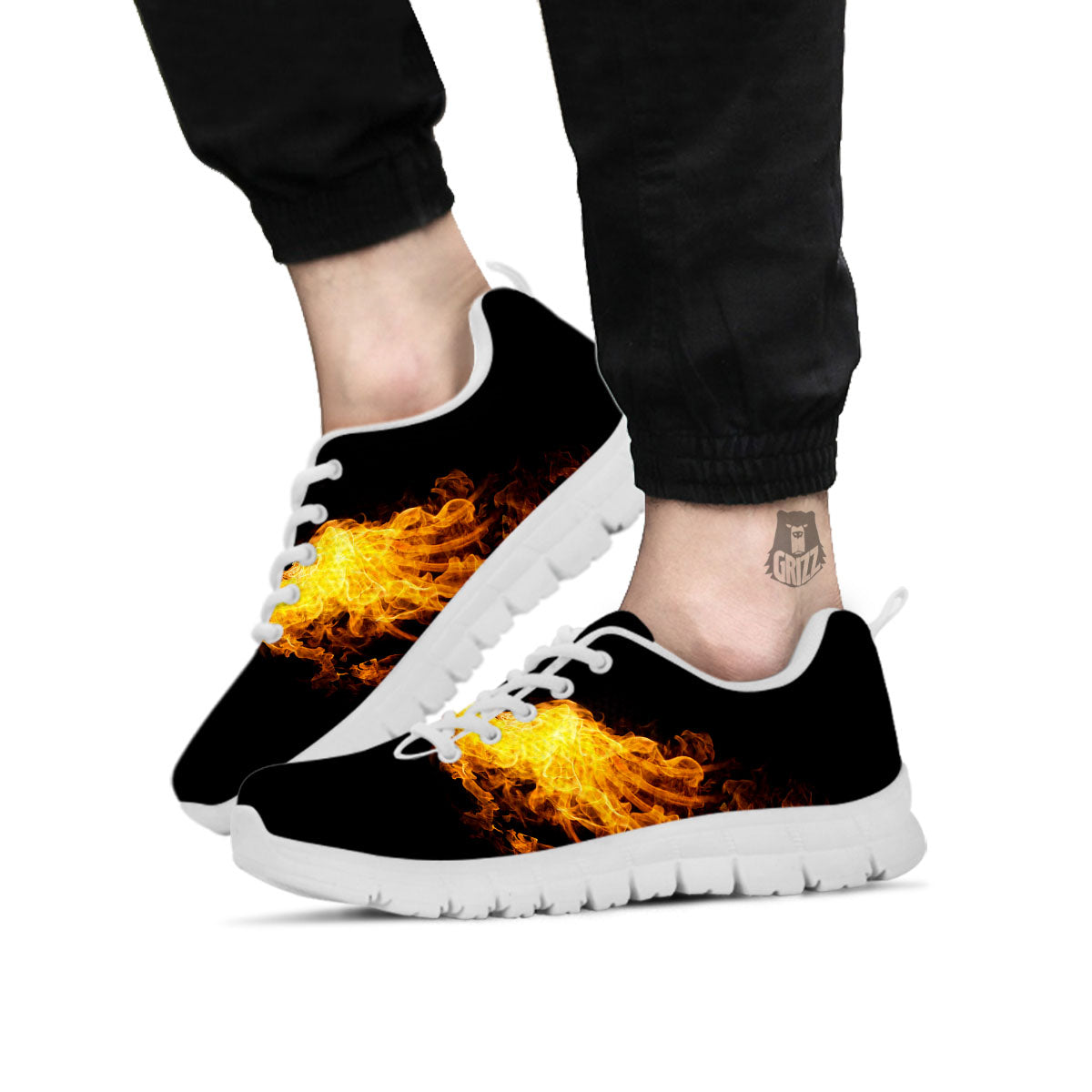 Wings Flame Print White Sneaker-grizzshop
