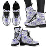 Winter Flowers Women's Leather Boots-grizzshop