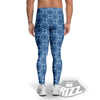 Winter Mandala Blue Print Men's Leggings-grizzshop