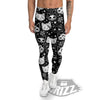 Witch And Ghost Black White Print Pattern Men's Leggings-grizzshop