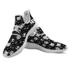 Witch And Ghost Black White Print Pattern White Athletic Shoes-grizzshop