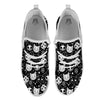 Witch And Ghost Black White Print Pattern White Athletic Shoes-grizzshop