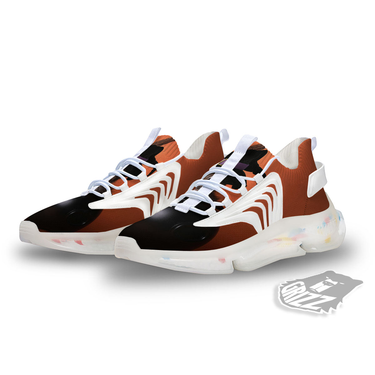 Witch Cat Halloween Cute Print White Gym Shoes-grizzshop