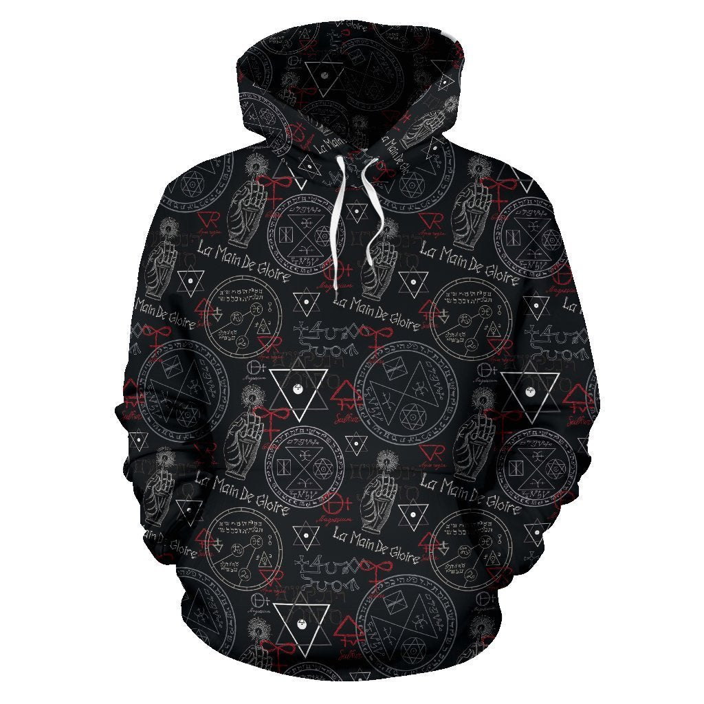 Witch Gothic Wiccan Pagan Pattern Print Women Men Pullover Hoodie-grizzshop