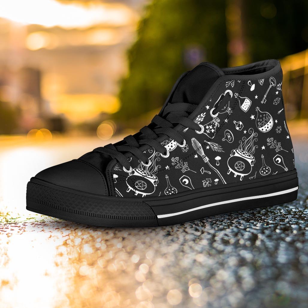 Witch Gothic Women's High Top Shoes-grizzshop