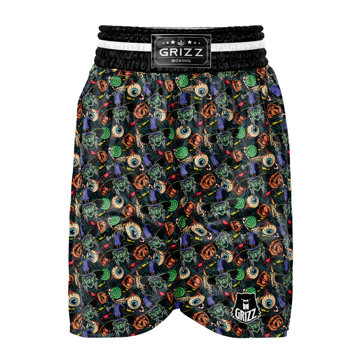 Witch Halloween Elements Print Pattern Boxing Shorts-grizzshop