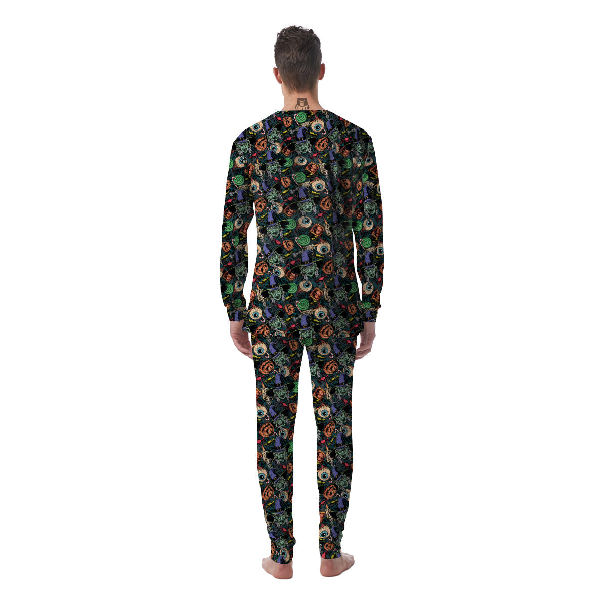 Witch Halloween Elements Print Pattern Men's Pajamas-grizzshop