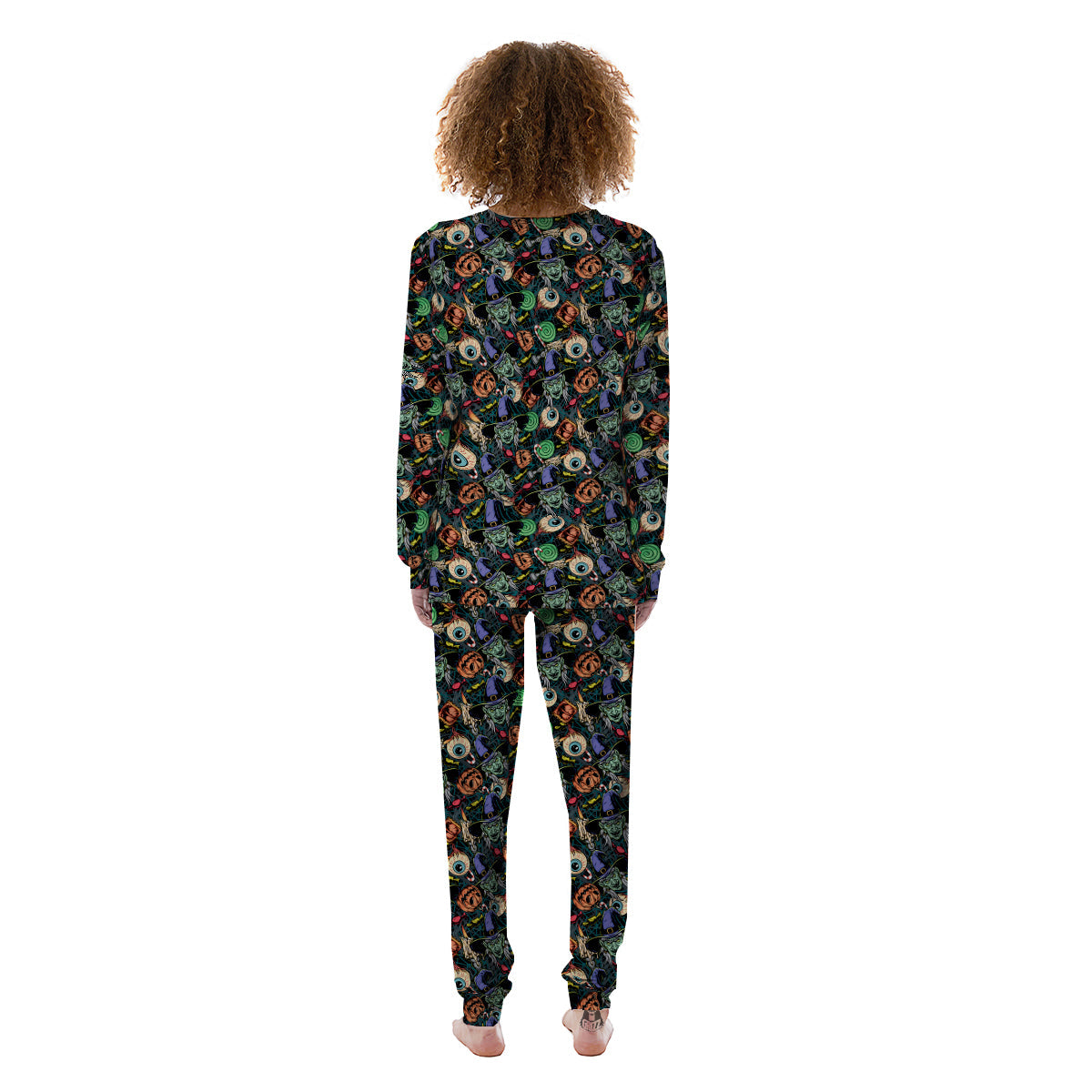 Witch Halloween Elements Print Pattern Women's Pajamas-grizzshop