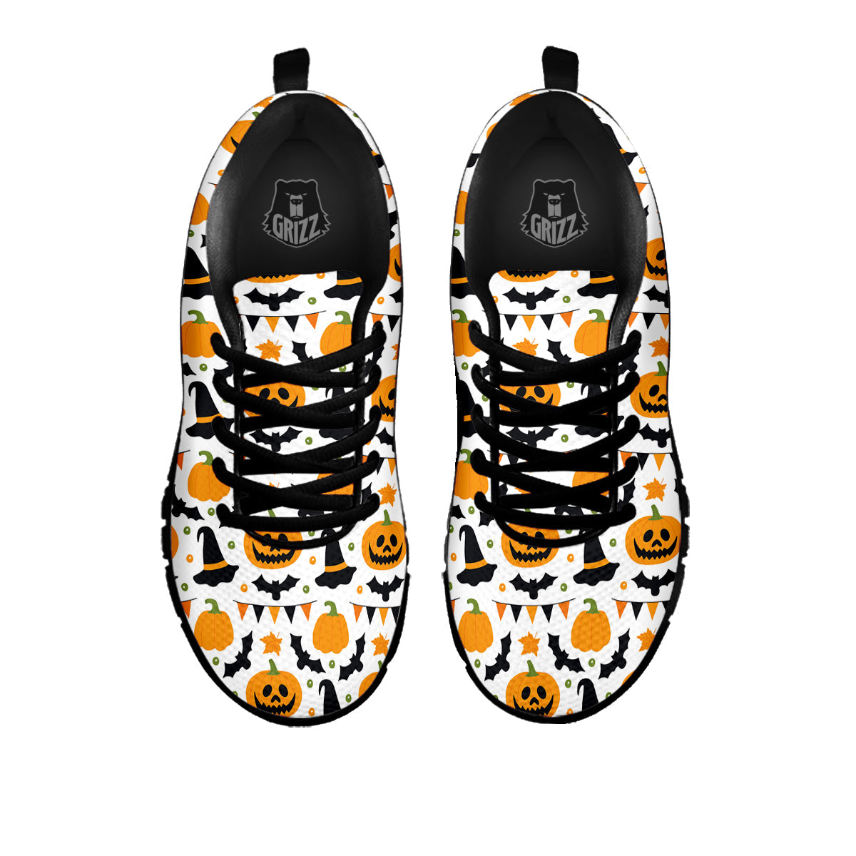 Witch Hat Halloween Print Pattern Black Sneaker-grizzshop