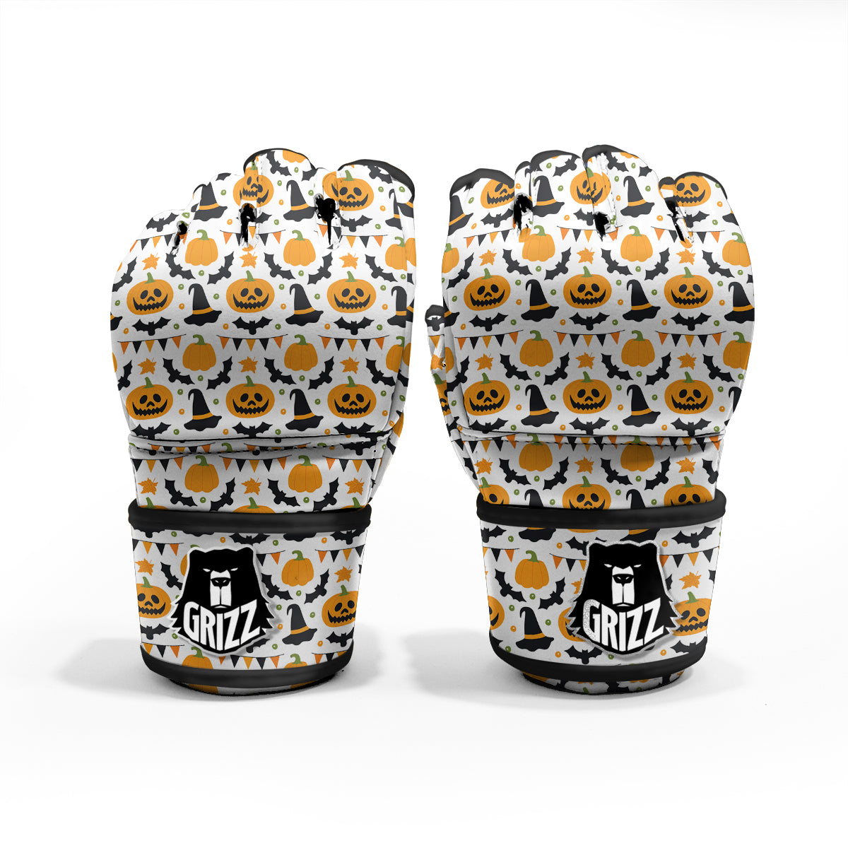 Witch Hat Halloween Print Pattern MMA Gloves-grizzshop