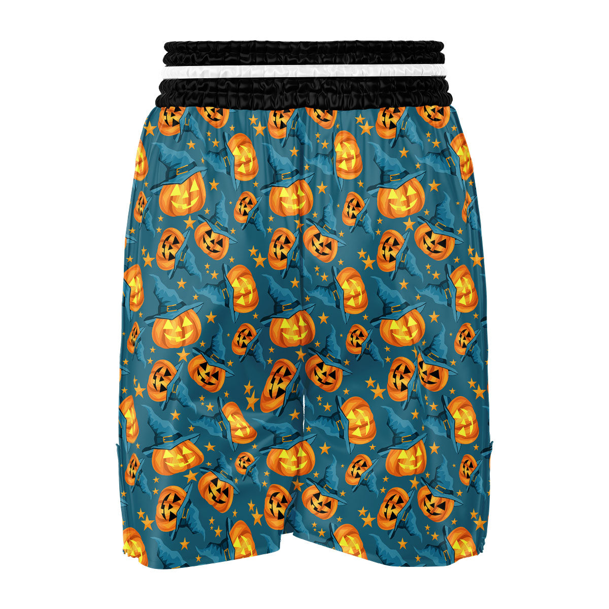 Witch Hat Pumpkin Print Pattern Boxing Shorts-grizzshop
