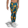 Witch Hat Pumpkin Print Pattern Men's Leggings-grizzshop